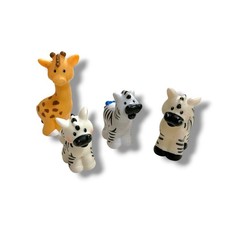 Fisher Price Little People Figure Lot Zoo Animals Zebra Giraffe Lot
