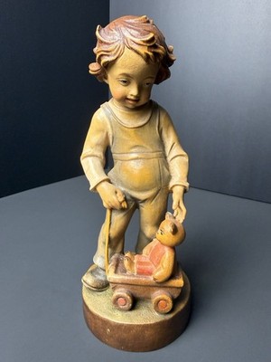 Jobin Brienz Swiss Wood Carving - Boy with Bear - 9 