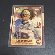 2025 Onyx Vintage Kaden Helms RC # /75 Oklahoma Sooners