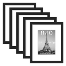 upsimples 8x10 Picture Frame Set of 5, Display Pictures 5x7 with Mat or 8 x 1...