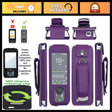 Fitted Leather Case with Screen Protector Lanyard for Dexcom G7/G6 Receiver -