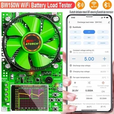 150W Tuya Smart WiFi Battery Tester 4-Wire USB Electronic Load 18650 Power Tool