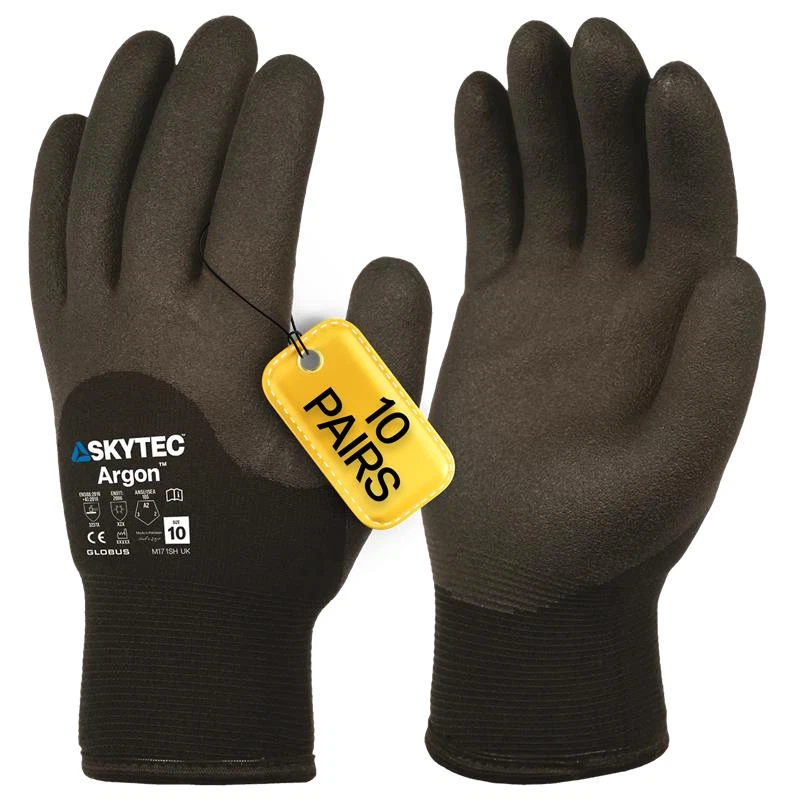 Skytec Argon Thermohandschuhe -50°C Kaltwetter Arbeitshandschuhe | 2er oder 10er Pack