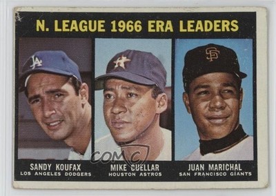 1967 Topps Sandy Koufax Mike Cuellar Juan Marichal #234 HOF g5e