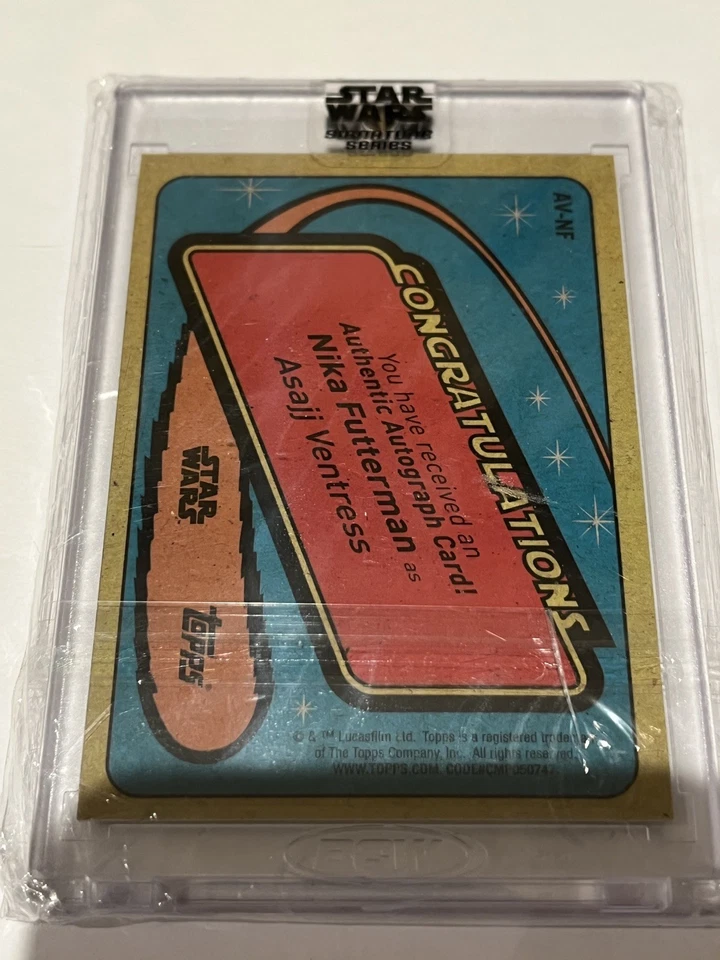 2022 Topps Star Wars Signatures Series ASAJJ VENTRESS Nika Futterman Auto AV-NF - Image 3 of 4
