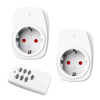 HBN Funksteckdosen Set 2X Mit Fernbedienung 16A 3680W FüR Lampen, Weiß, Innen