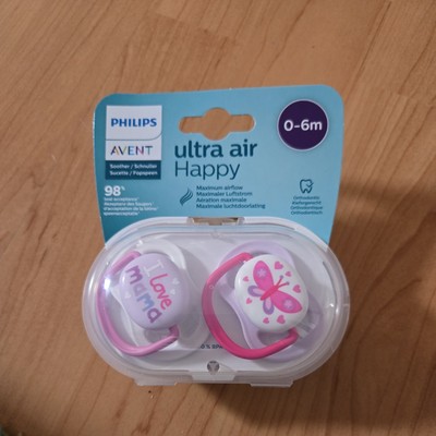 Philips Avent Ultra Air Happy Schnuller 0-6 Monate Schmetterling , 2 Stück