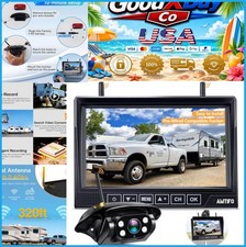 Wireless RV Backup Camera 1080P 7 Inch Monitor 4 Channel Night Vision