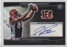 2010 Topps Platinum Black Refractor Rookie 49/99 Jermaine Gresham #73 Auto gp3