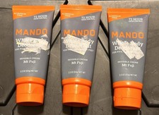 3x Mando Whole Body Deodorant Invisible Cream Mt FUJI 2.2 oz Each - NEW