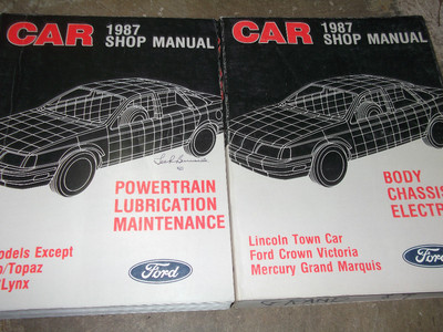 1987 Lincoln Stadt Auto Service Shop Reparatur Manuell W Powertrain Schmier Buch