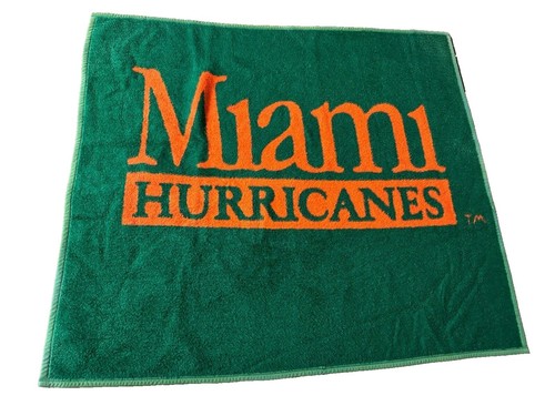 Miami Hurricanes Orange 15x18 poly/cotton terry cloth Rally Towel Made in USA