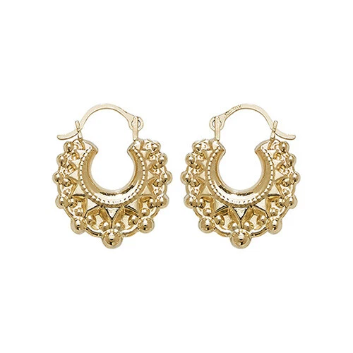 Creole Earrings 9ct Gold Baby Child Earrings Gypsey Style