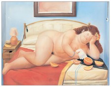 Pannello MDF-La Lettera-BOTERO Wallart-Stampa su Tavola-Riproduzione Artistica