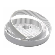 Open Timing Belt White Polyurethane With Steel Wire Width 6/10/15/20/25/30/ 40mm