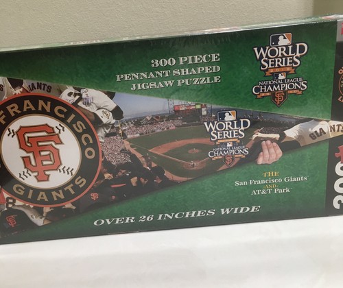 San Francisco Giants Pennant Shaped 300 Piece Jigsaw Puzzle MLB World Series New - 第 2/5 張圖片