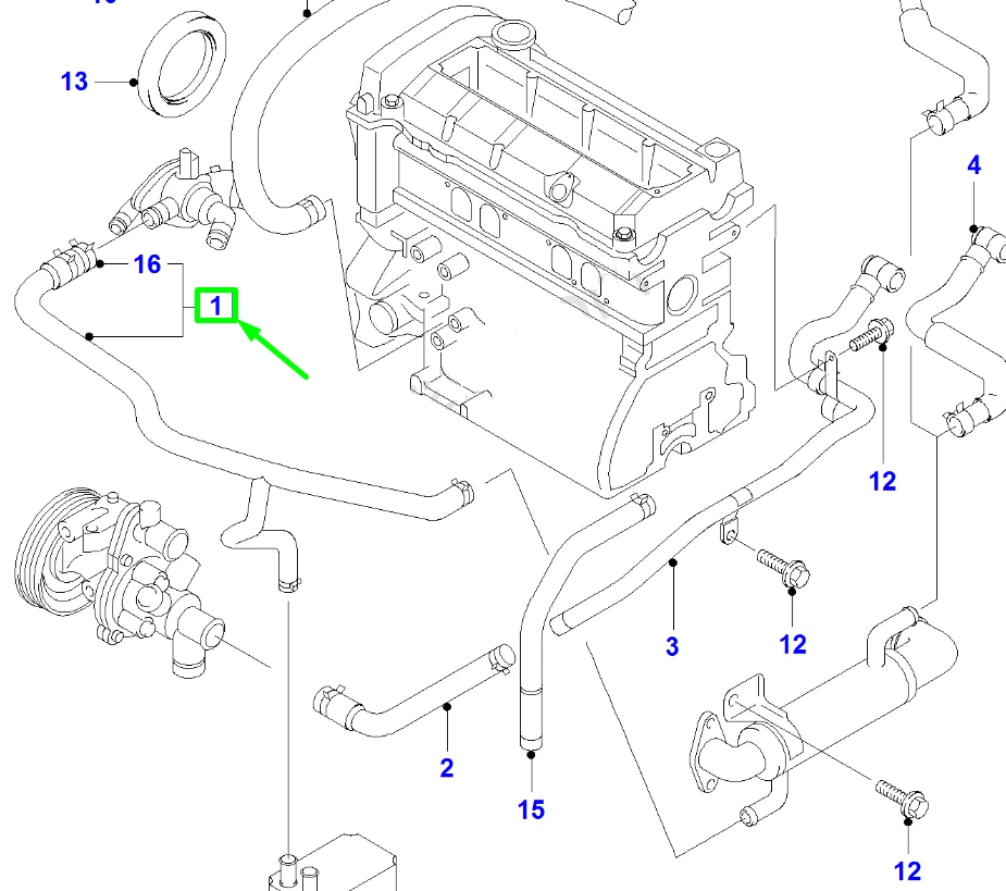 FORD TRANSIT MK3 EGR Coolant Inlet Pipe Hose 4494051 YC15-9Y438-BE 