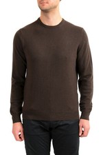 Malo Optimum Men's Brown Wool Cashmere Crewneck Pullover Sweater