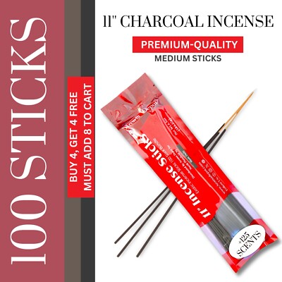 11'' Incense Sticks 100 Wholesale Bulk Signature Colletion Hand Dipped Mix Match