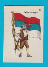 SILK ' FLAG WITH SOLDIER ' - MONTENEGRO - LA FAVORITA (CANARY ISLANDS) - 1915