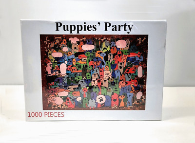 Bgraamiens Puzzle Puppies Party 1000 Pieces Cartoon Dogs #35837 NEW Sealed