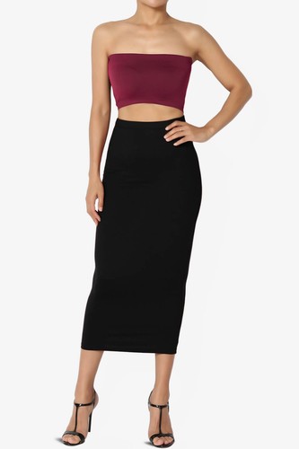 TheMogan Seamless Bandeau Bra Top Strapless Nylon/Spandex Stretch Bralette - Picture 23 of 119