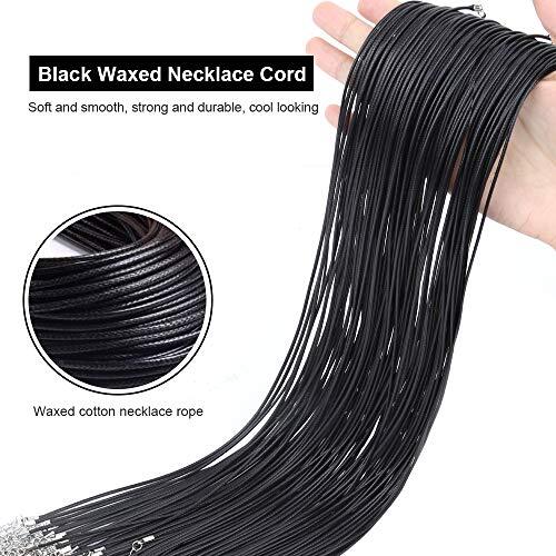 Necklace Cord, 100pcs 1.5mm Waxed Leather Bulk Necklace Cord Jewelry Necklace - Picture 3 of 7