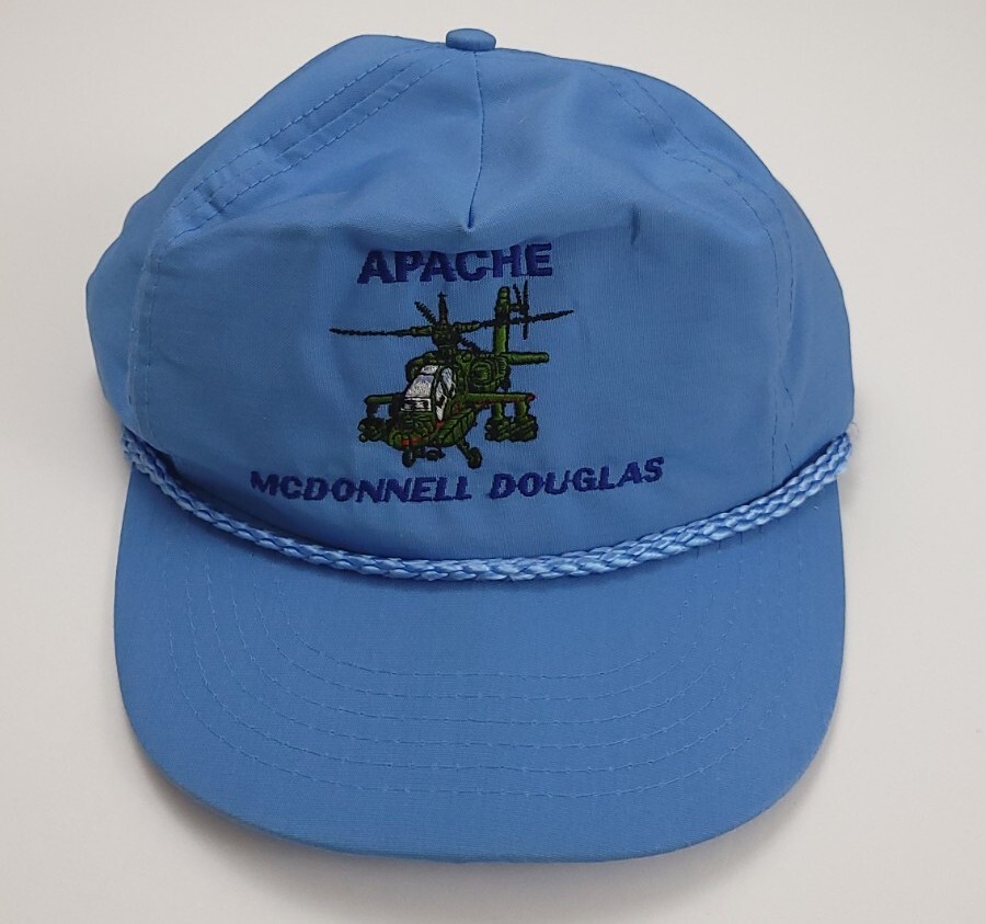 Vintage Apache Mcdonnell Douglas Helicopter Hat Rare … Gem