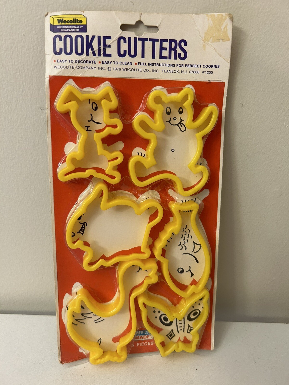 NIP VTG Wecolite Animal Cookie Cutters Plastic Rabbit Fish Butterfly Duck Dog