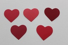 10 Martha Stewart die cut punches large scallop heart mixed red shades