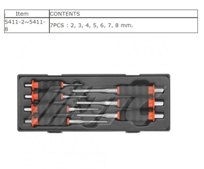 7 PCS PIN PUNCH SET-PLASTIC HANDLE, JTC TOOLS # K8071 | eBay