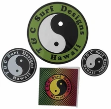 T&C Stickers Town Country Surfboards Sticker Lot 4 Eddie Would Go Volcom Ripcurl