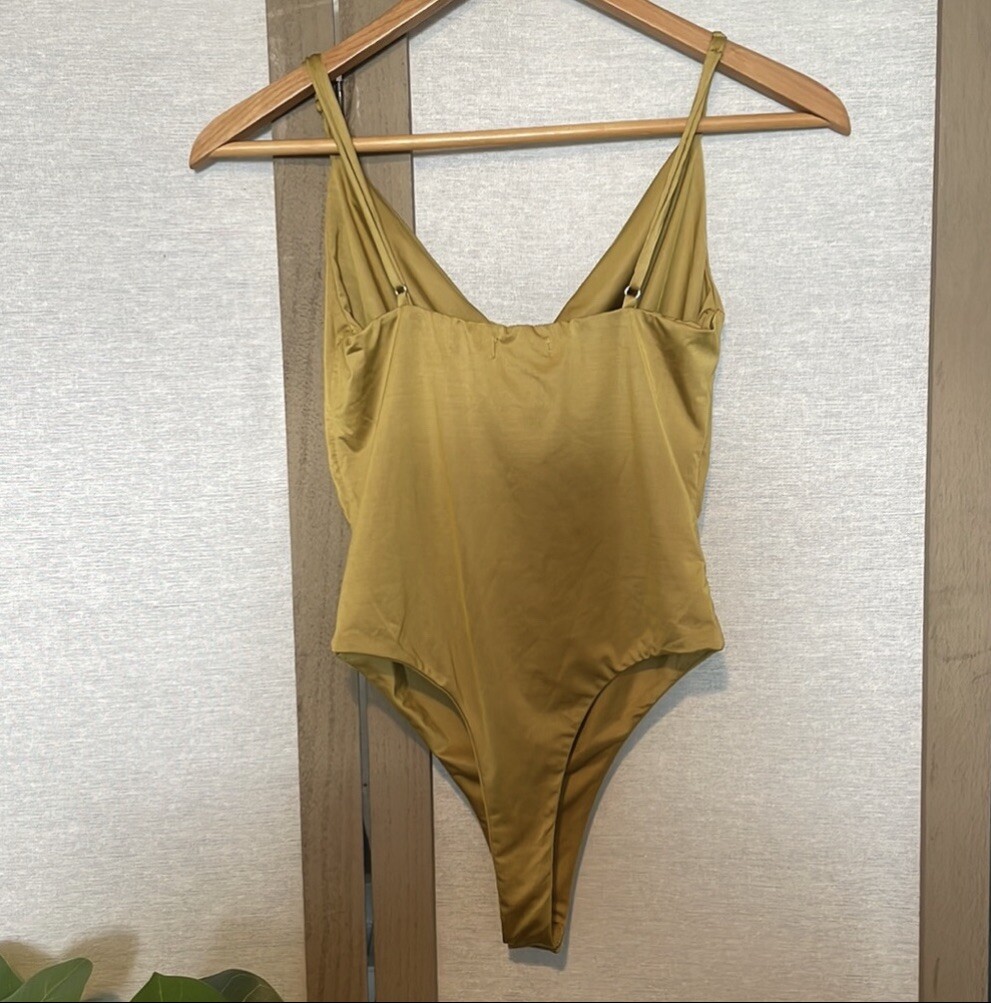 Mind Code Yellow Silk Bodysuit - image 2