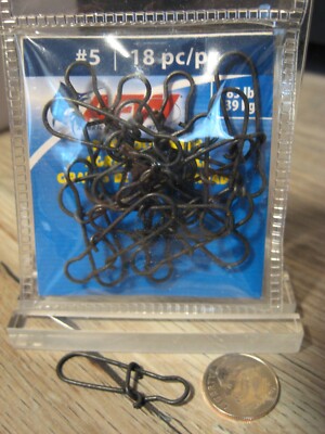 18 AFW #5 Duo Lock Snaps - 85 LB Test - 1.25'' Black - American Fishing Wire