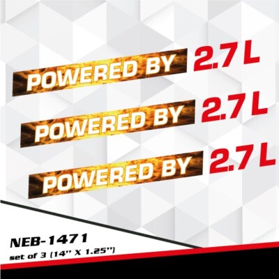 POWERED BY 2.7L Decal Stickers for 3RZ-FE SUPRA SWAP 2TR-FE 2TR-FE EDGE ...