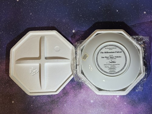Star Wars 1998 The Hamilton Collection Space Vehicles Plate Millennium Falcon - Picture 2 of 2