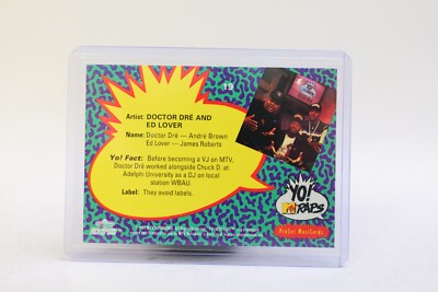YO MTV Raps DOCTOR DRE & ED LOVER Music CARD Series 1 #19 | eBay