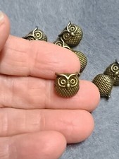 10x Brass Beads Owl Bead Spacer Beads For Crafting DIY Jewellery Making Necklace