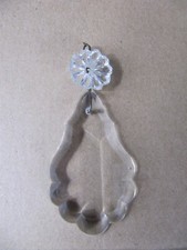 antiker Kronleuchter Kristallbehang  Pendel mit Rosette Maria Theresia Stil /2