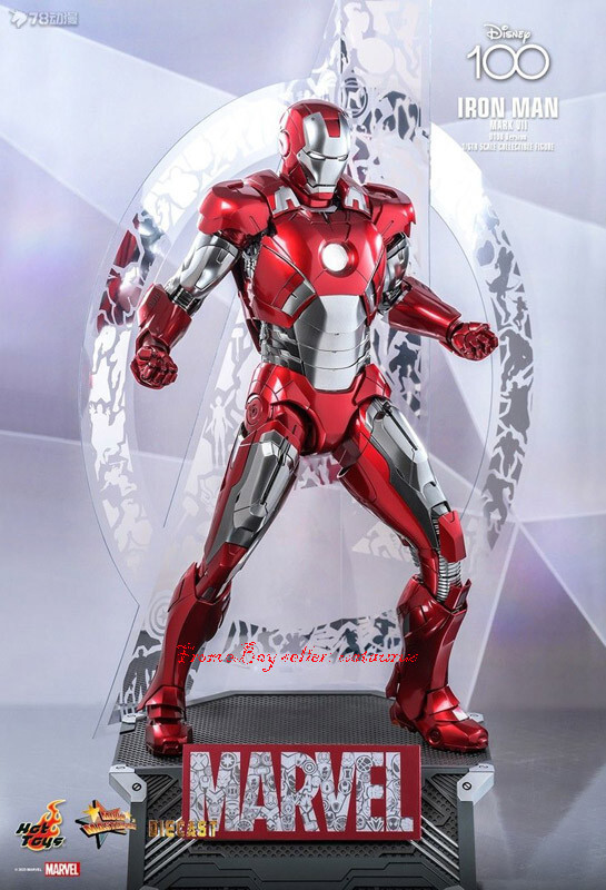 Hot Toys 1/6 Mms696d54 Disney 100 Iron Man Mark 7 Vii D100 Version