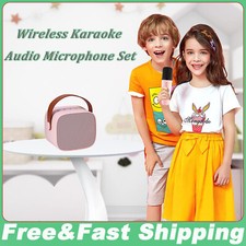 Portable Bluetooth Speaker with Wireless Microphone Music Toys Gifts for Kids