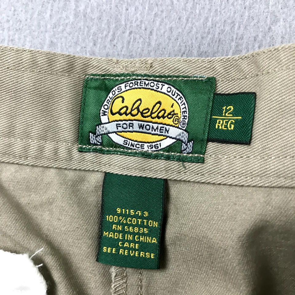 Falda Cabelas Mujer 12 Regular Beige Plana Delantera Trasera abertura Línea A Recta Foto 2 de 4