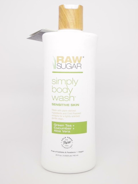 Raw Sugar Sensitive Skin Green Tea + Cucumber + Aloe Vera Natural Body