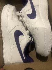 air force ones with purple swoosh