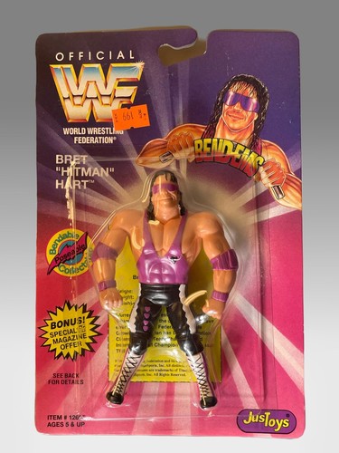 WWF Bret Hitman Hart Bend ems Hit Man JusToys 1994...