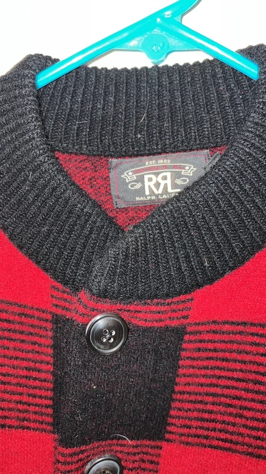 Lana a cuadros Ralph Lauren RRL Buffalo. Med. País. Western Double R L Foto 2 de 4