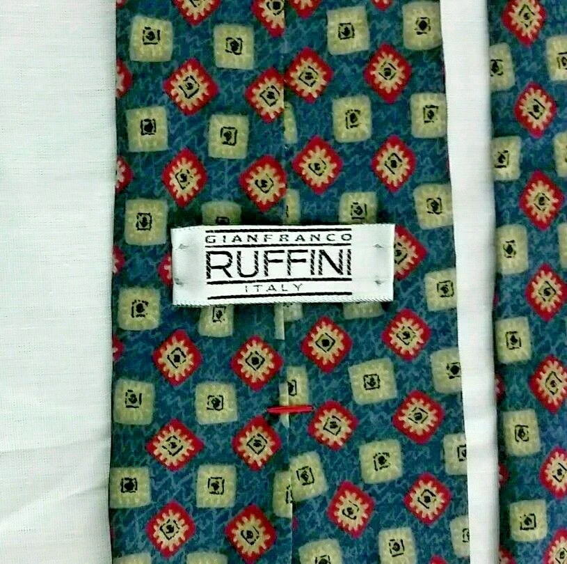 Corbata Italiana Hombre Gianfranco Ruffin 100% Seda Italia Foto 3 de 4