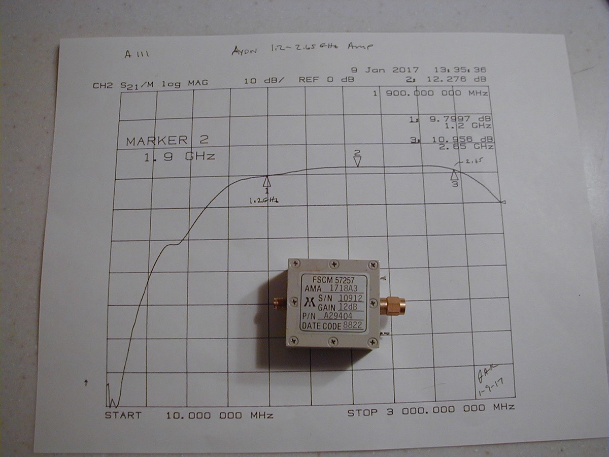 Amplificateur Micro-ondes ELBER 10 Ghz 1 Watt - Gain 37 Db - Fabriqué En Italie