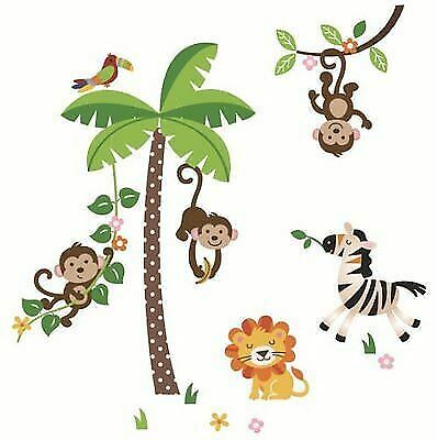 CherryCreek Decals Jungle Monkeys Giant Peel and Stick Wall Sticker ...