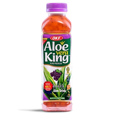 OKF Korean Aloe Vera King Drink 500ml (7 Bottles) HALAL - 7 Most Liked  Flavours | eBay
